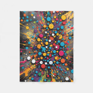 ADOM Farbige Mal-Spritzer-Wurfdecke Fleecedecke