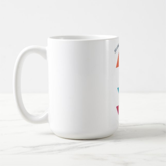 ADOM Geometric Art Langarmshirt Kaffeetasse (Links)