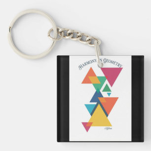 ADOM Geometric Art Langarmshirt Schlüsselanhänger