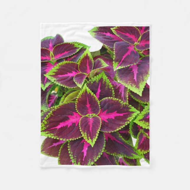 ADOM Lila Coleus-Blätter-Decke Fleecedecke (Vorderseite)