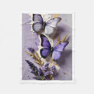 ADOM Lila Schmetterling Lavendel Decke