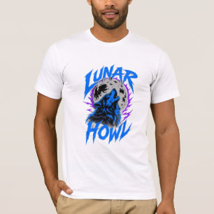 ADOM Lunar Howl Wolf Weißes T-Shirt
