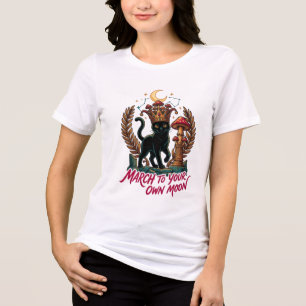 ADOM Marsch zu deinem eigenen Mond Katze Tri-Blend Shirt