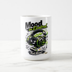 ADOM "Mood in Control" Damen Grafik T-Shirt Kaffeetasse