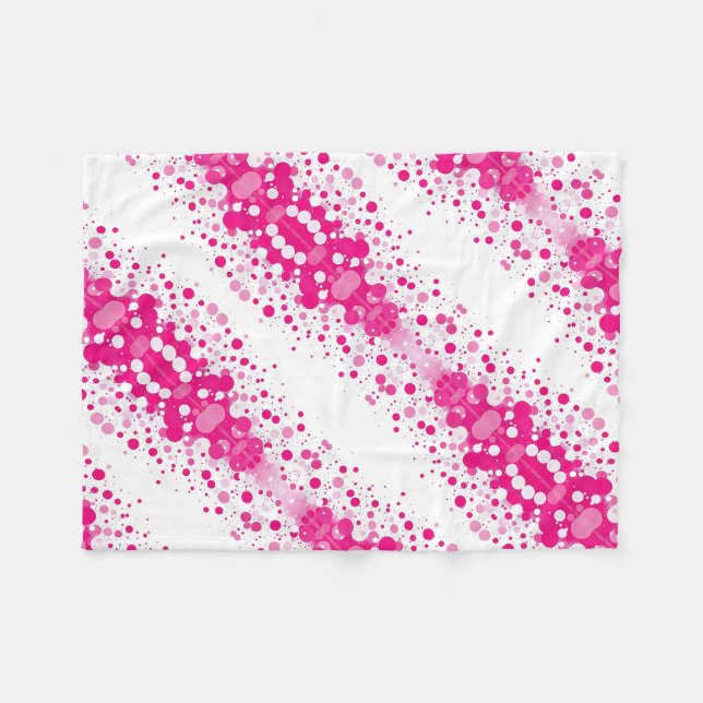 ADOM Pink Magenta Halftone-Decke Fleecedecke (Vorderseite (Horizontal))