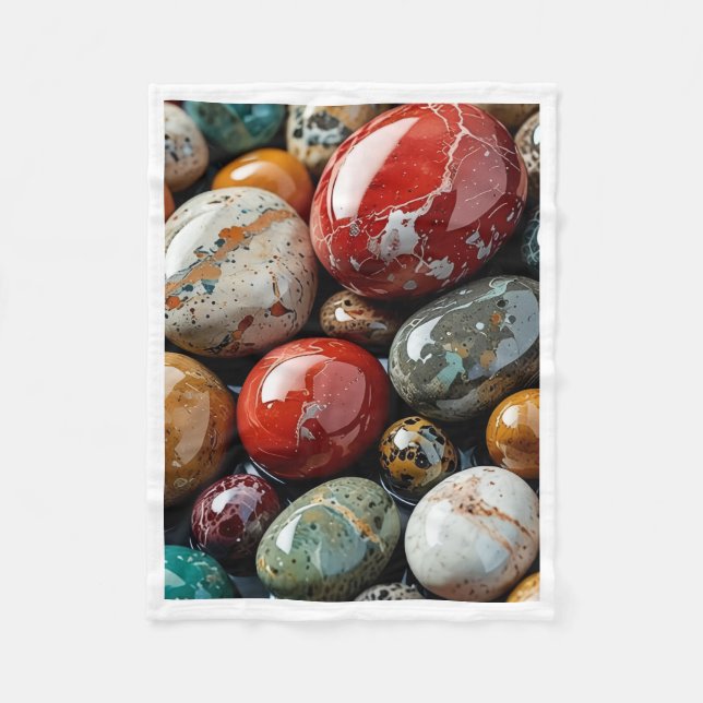 ADOM Polierte Edelsteine Wandteppich-Decke Fleecedecke (Vorderseite)