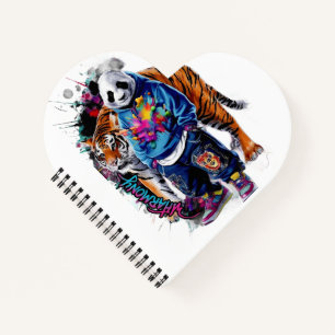 ADOM Premium Artistic Panda & Tiger Grafik Notizbu Notizbuch