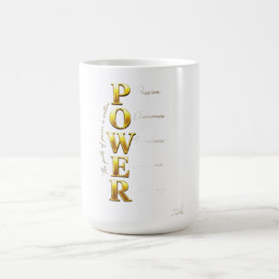 ADOM Premium Inspirational "POWER" Grafik für Dame Kaffeetasse