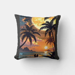 ADOM Premium Tropical Sunset Grafik T-Shirt für Da Kissen