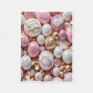 ADOM Rosa und Goldmarmor-Edelstein-Decke Fleecedecke