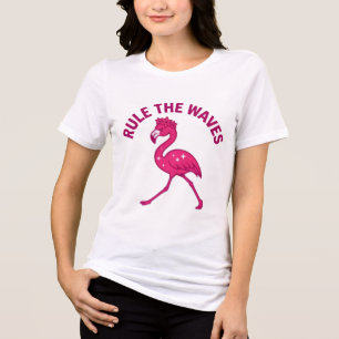 ADOM Rule The Waves Flamingo Kunst Tri-Blend Shirt