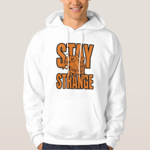 ADOM Stay Strange Retro-Frosch-Kunst Hoodie