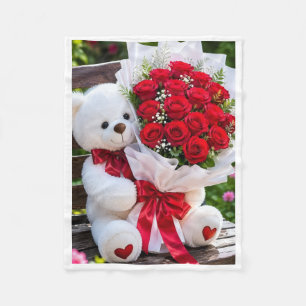 ADOM Süßer Teddybär & Rosen Decke