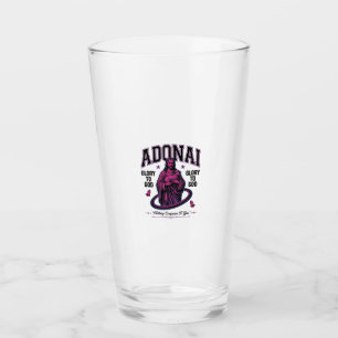 Adonai Ehre sei Gott Vintage-Christen-Vektor-Desig Glas