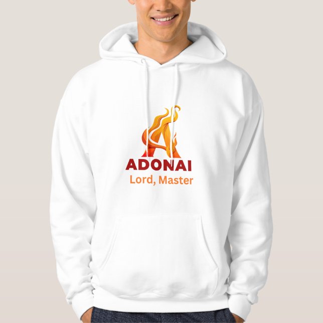 Adonai – Lord and Master Christian Hoodie  (Vorderseite)