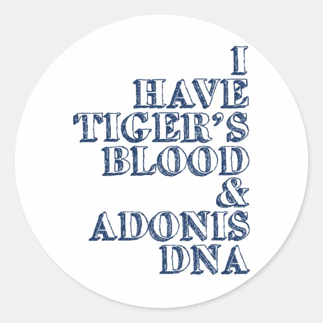 Adonis dna Sheen Runder Aufkleber (Vorderseite)