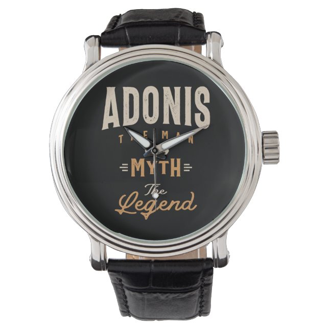 Adonis Personalisiert Name - Funny Adonis Armbanduhr (Vorderseite)