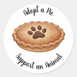 Adopt a Pie Animal Rescue Support Runder Aufkleber