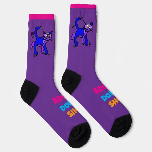 Adopt Don’t Shop - Cats Crew Socks Socken (Rechts)