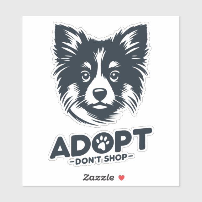 Adopt don't shop 3 aufkleber (Blatt)