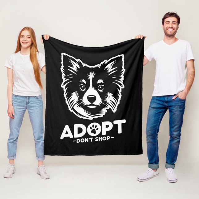 Adopt don't shop 3 fleecedecke (Beispiel)