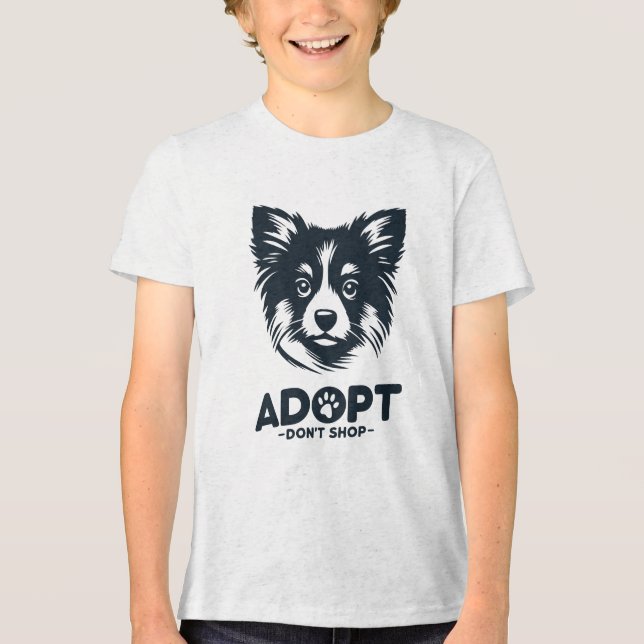 Adopt don't shop 3 Tri-Blend shirt (Vorderseite)