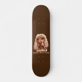 ADOPT, DON'T SHOP (English Cocker Spaniel)  Skateboard