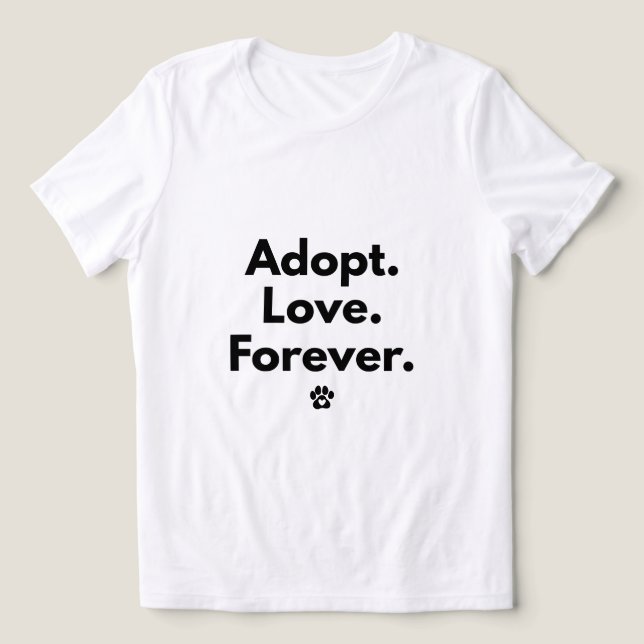 Adopt Love Forever T-Shirt Tri-Blend Shirt (Design Vorderseite)