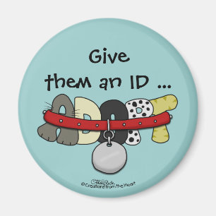 ADOPT with Collar-Give Them an ID Magnet