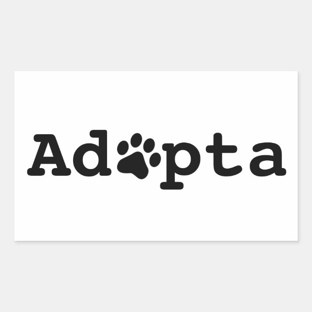 Adopta Rechteckiger Aufkleber (Vorderseite)