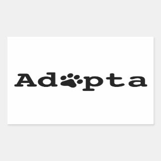 Adopta Rechteckiger Aufkleber