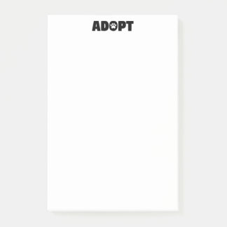Adopter l'Empreinte de patte Secourt 4 x 6 Post-it