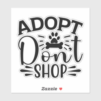 Adopter Ne pas Acheter Sticker Vinyl