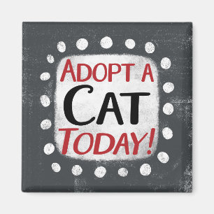 Adopter Un Chat Aujourd'Hui Aimant Réfrigérateur