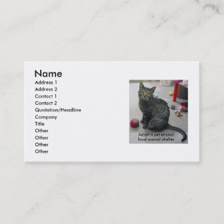 Adoptez une carte de profil d'animal familier