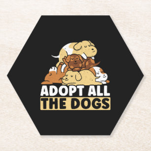 Adoptier alle Hunde Tierrechte Rettung Untersetzer