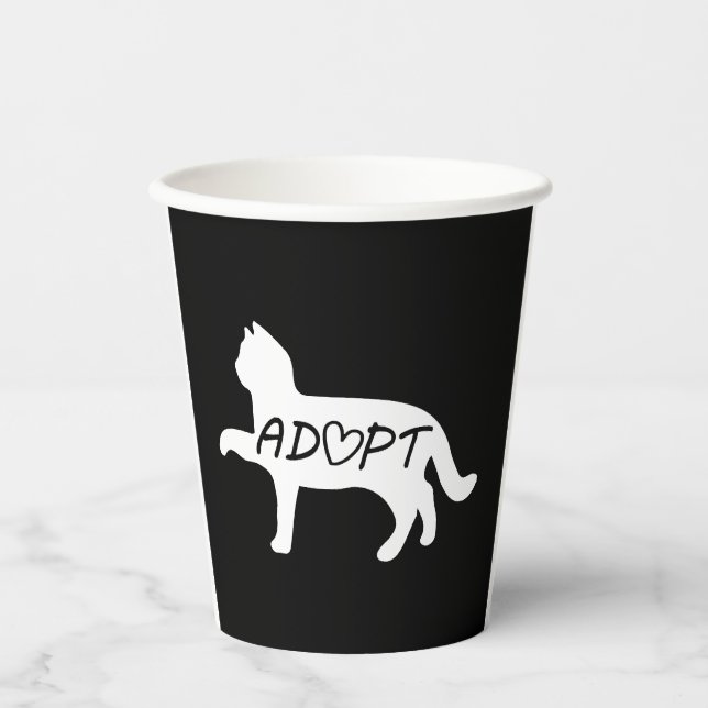 Adoptier Cat Pappbecher (Vorderseite)