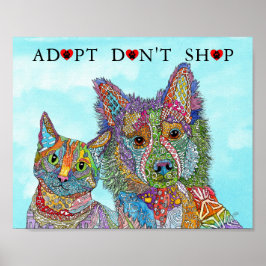 Adoptier der Tierrettung Nicht das Poster kaufen