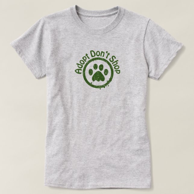Adoptier Don't Shop Dog Rescue T - Shirt (Design vorne)