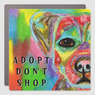 Adoptier Don't Shop Hunde-Sensibilitätsplatz Auto Magnet