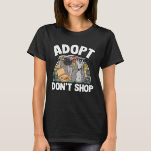 Adoptier Don't Shop Mülleimer Panda Raccoon Pullo T-Shirt