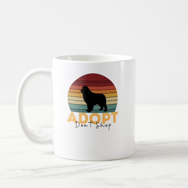 Adoptier Don't Shop Newfy Dog Tasse - Shelter Pet  (Links)