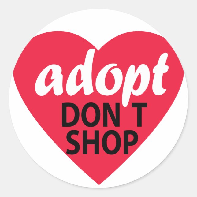 Adoptier Dont Shop Runder Aufkleber (Vorderseite)