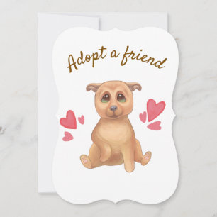 Adoptier einem Freund Dankeskarte