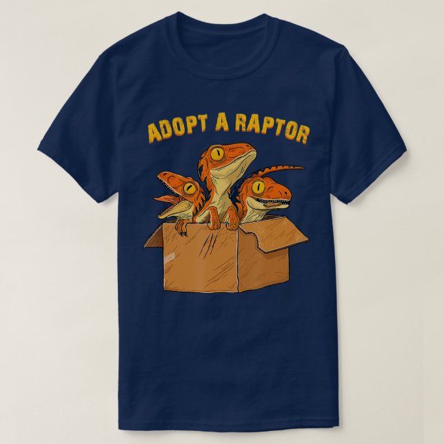 Adoptier einen Raptor lustige Abschlag die phantas T-Shirt (Design vorne)