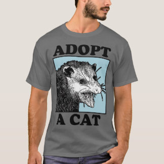 Adoptier einer Katze Kinder lange Schläfchen T-Shirt
