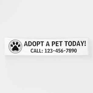 Adoptier eines Haustieres mit einem einfachen Schw Banner