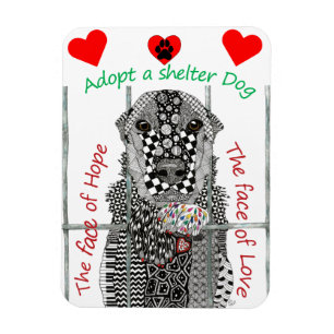 Adoptier eines Helterhundes-Magnet 3"x4" Magnet