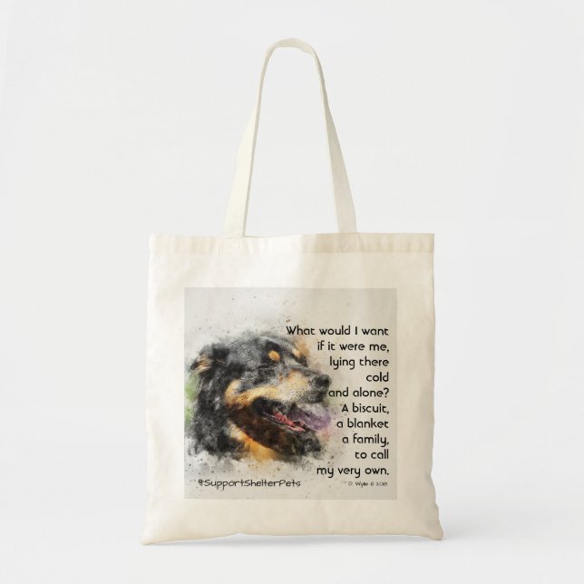 Adoptier eines Hundehundes - Berner Hund Tragetasche (Vorne)