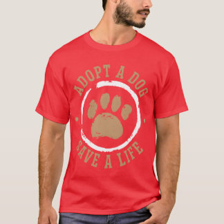 Adoptier eines Hundes, der ein Rettungspaket für l T-Shirt